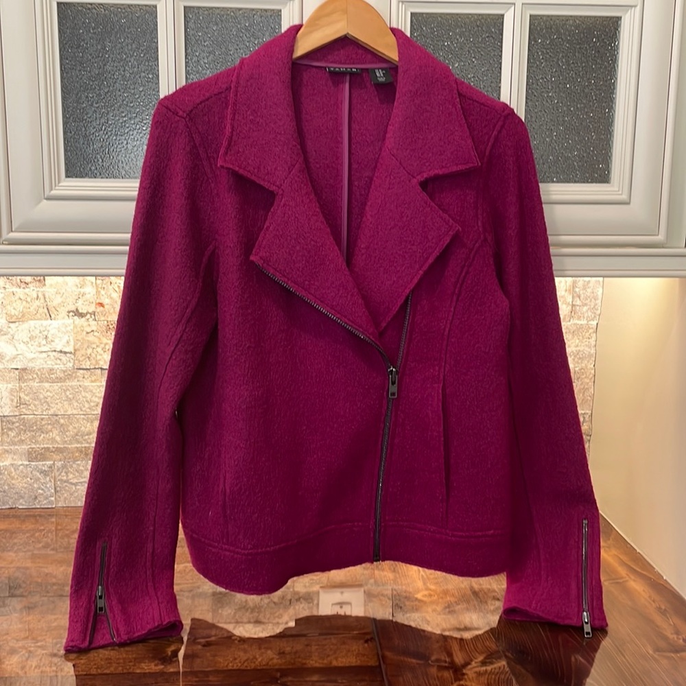 Tahari Wool Moto Jacket